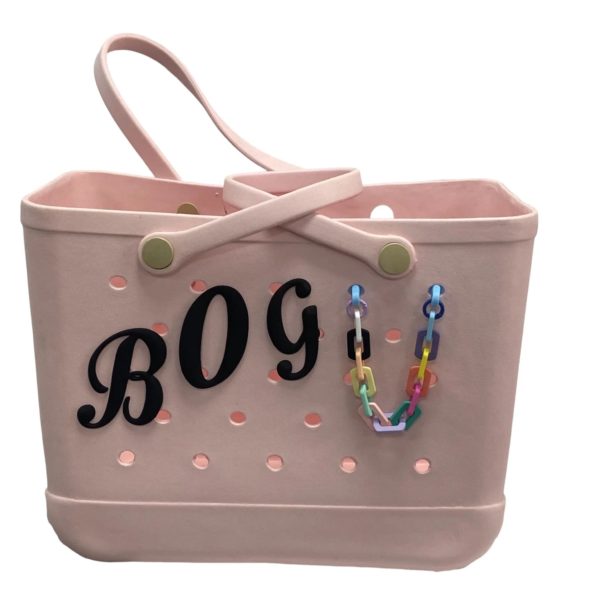 Soft PVC Charms for Clog Bags Diy Funny Letters Handbag bogg Clog Bag Charms, front view