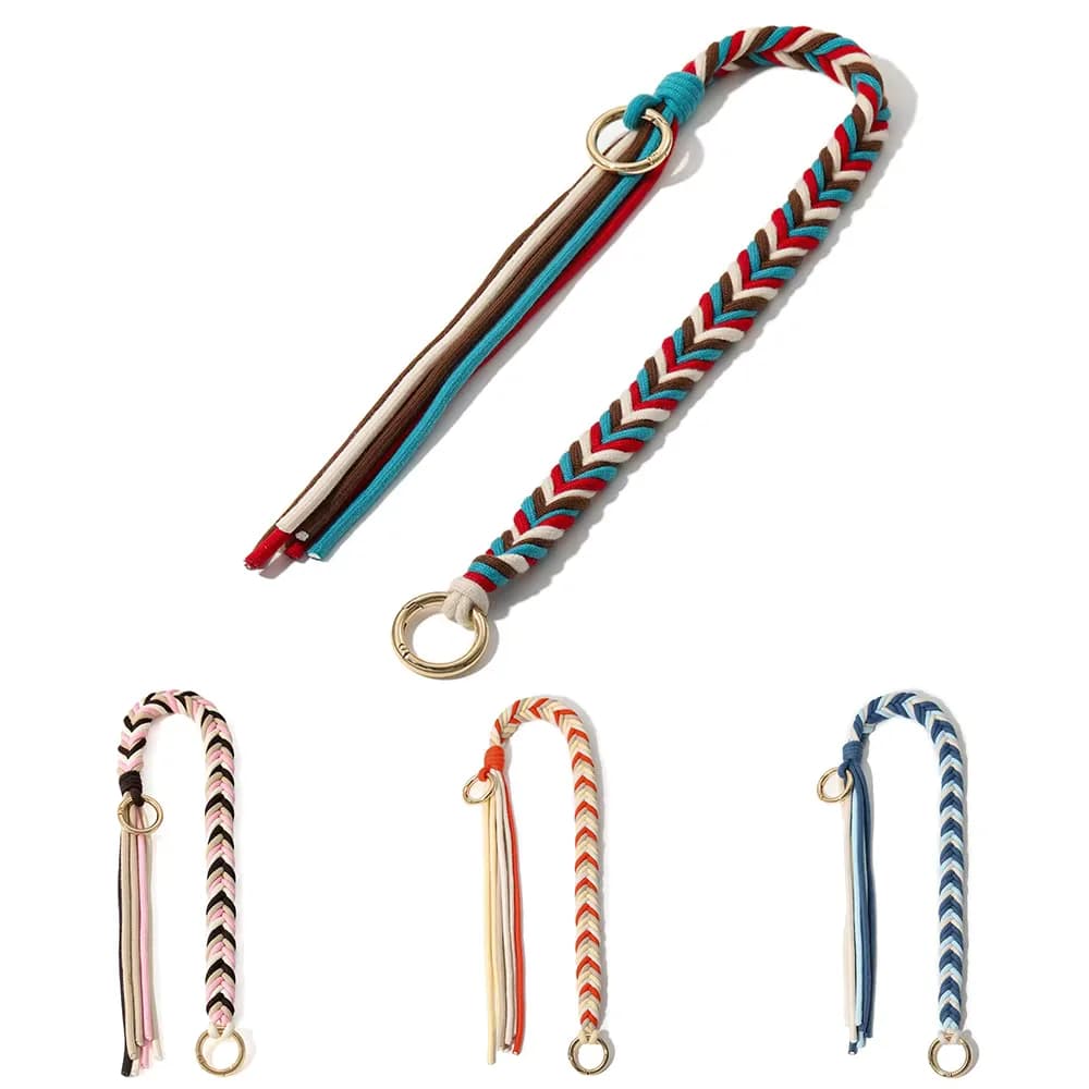 Polyester Cotton Bags Strap Knitting Bag Strap for Women Braided Shoulder Strap, front view
