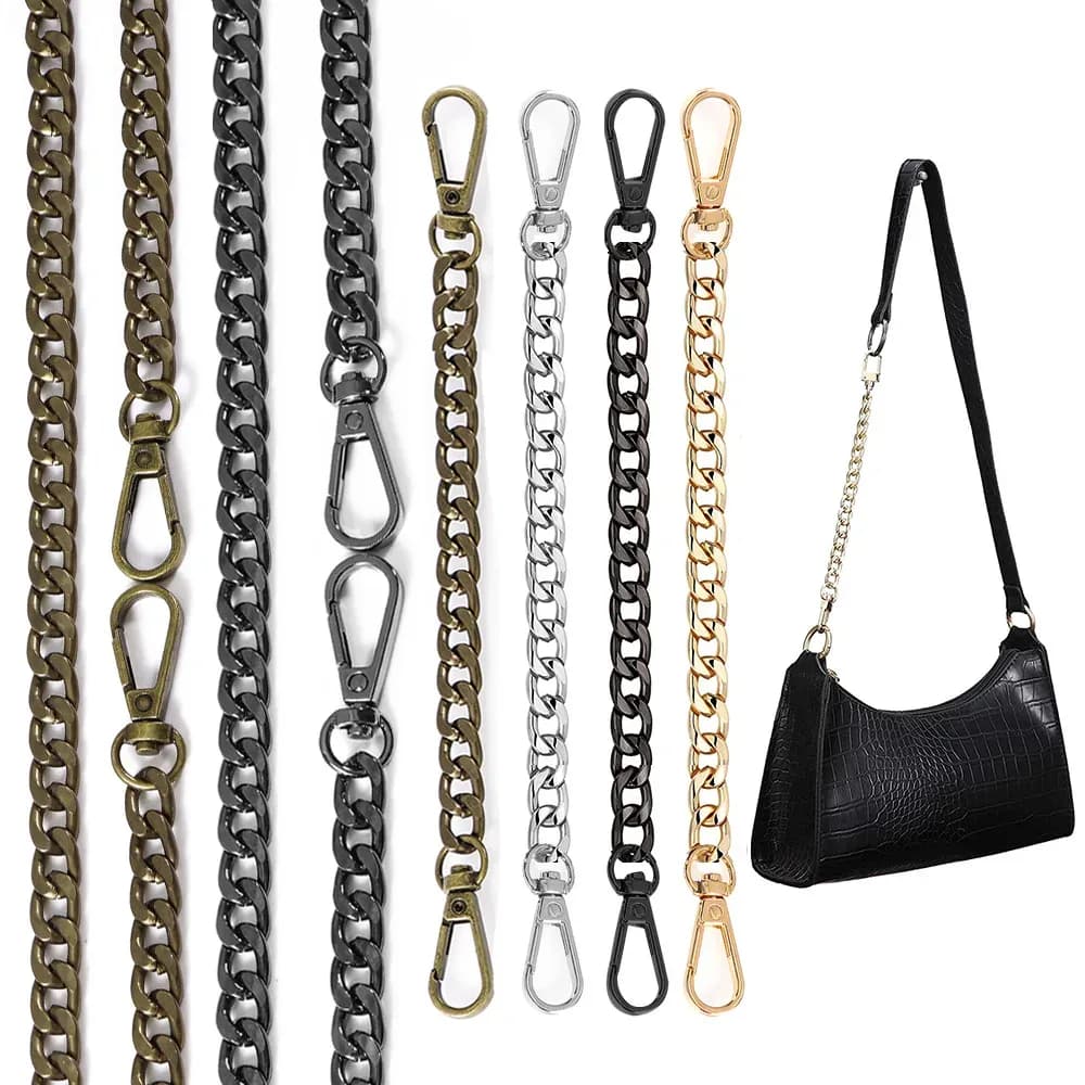 Metal Chain Strap for Bags: Elegant Hardware Handles & Crossbody Accessories for Handbag Replacement & Customization - view 1