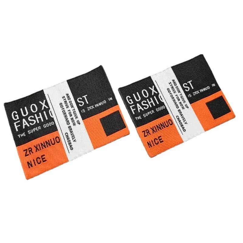 Custom Garment Labels Clothing Fabric Tags Luxury Clothing Labels Center Fold Woven Label - view 1