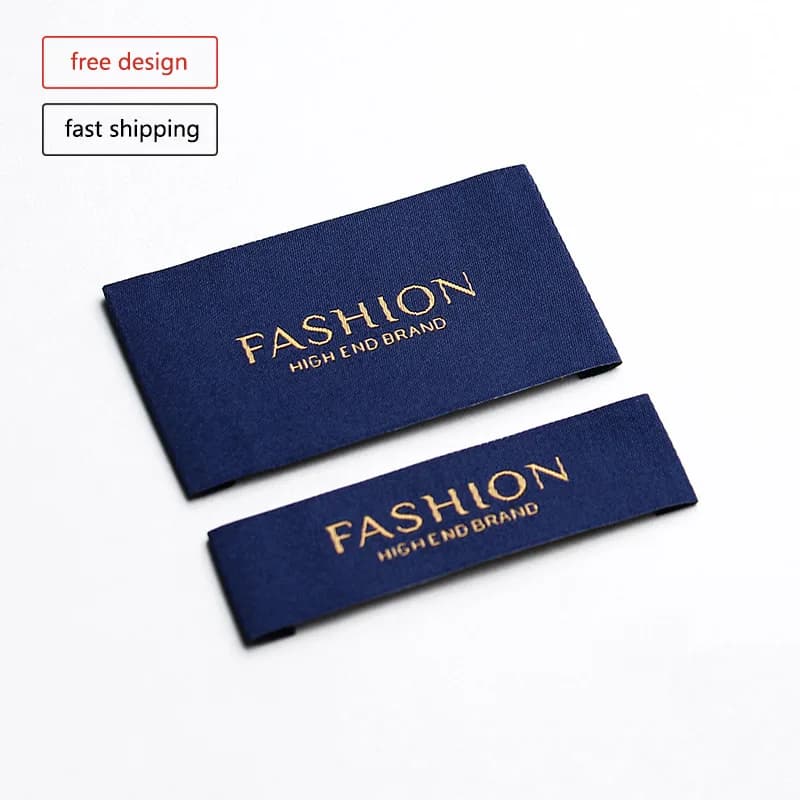 Custom Clothing Size Labels Clothing Garment Satin Woven Label High-density Tags - view 1