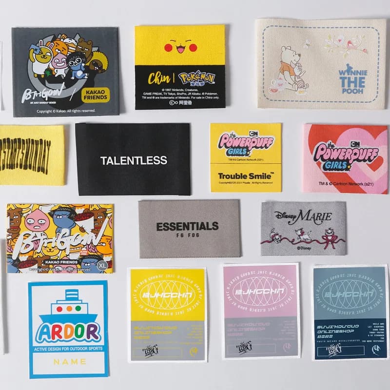 Custom Cotton Woven Centetfold Fabric Label for Clothing for Clothes Label Woven Tag - view 1