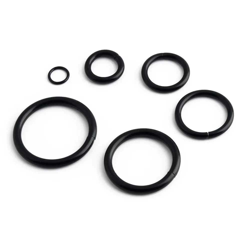 Plating Black Multi-specification Spring Ring Round Carabiner Ring Metal Zinc, front view