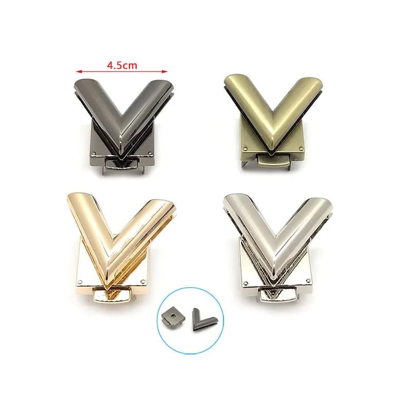 Zinc Alloy Handbag Hardware Accessories Bag Swivel Lobster Clasp Metal Screw, front view