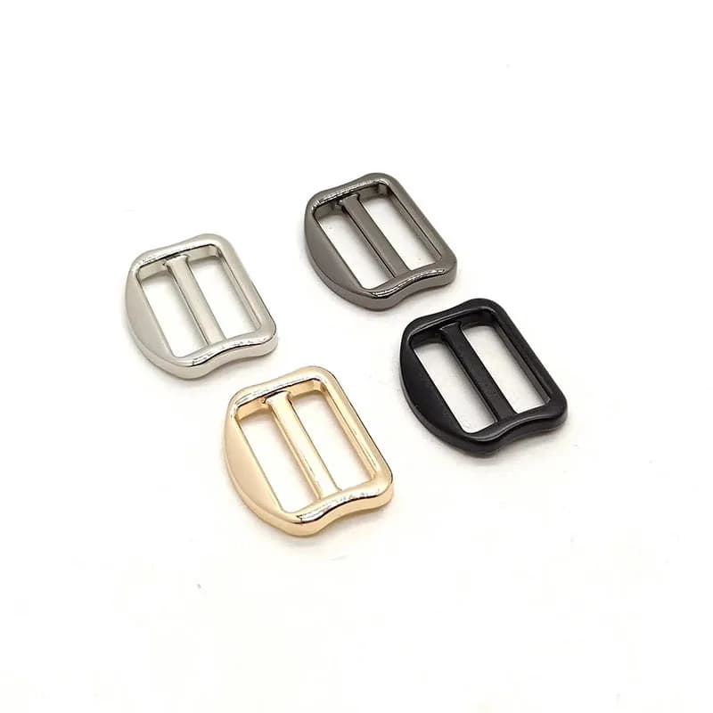 Customized High-end Zinc Alloy Metal Sliding Rectangular Sliding Buckle, front view