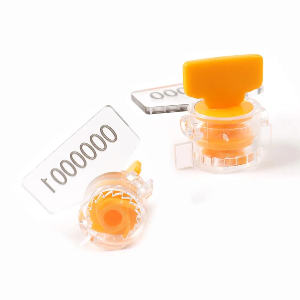 Custom Logo Acrylic Water Meter Security Seal, front view