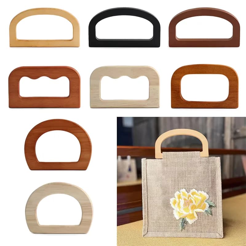 Wooden Bag Handles for Bag Making Bag Making Handles and Handles for Making Bags, front view