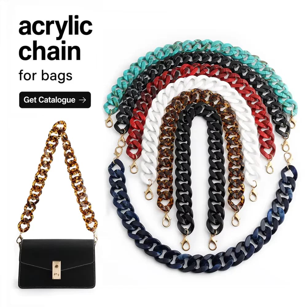 Acrylic Resin Clear Bubble Bag Chain Beaded Glow 3D Plastic Floral Candy 60cm, front view