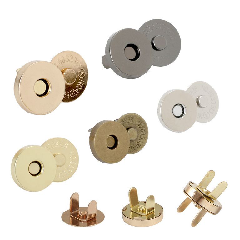 Metal Magnetic Clasps Snaps Buttons for Purses Handbag Craft, front view