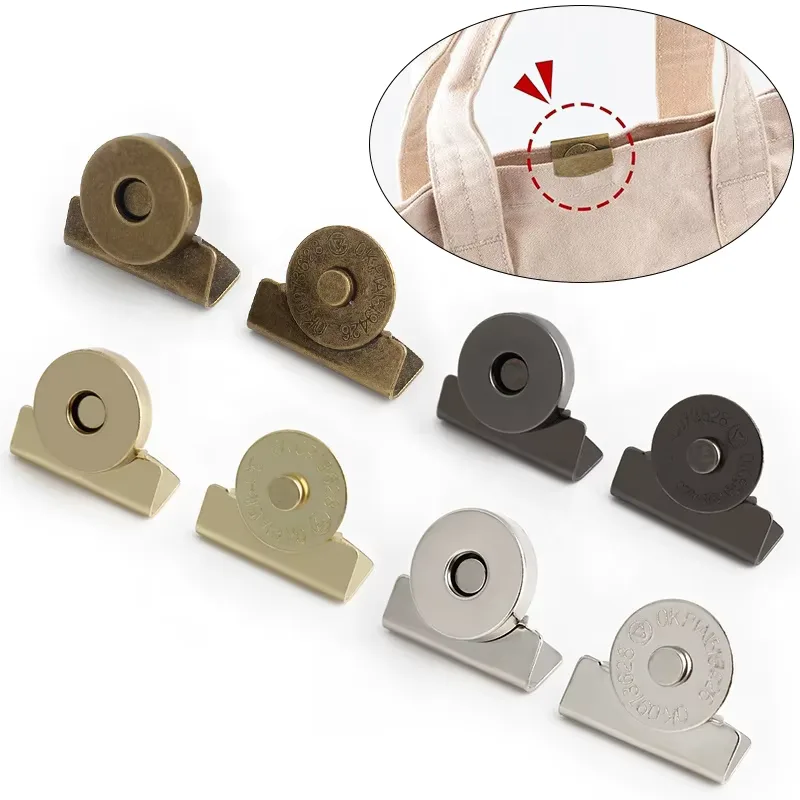 14/18mm Brass Magnetic Snaps - Bronze Alloy Magnetic Clasps for Handbags, front view