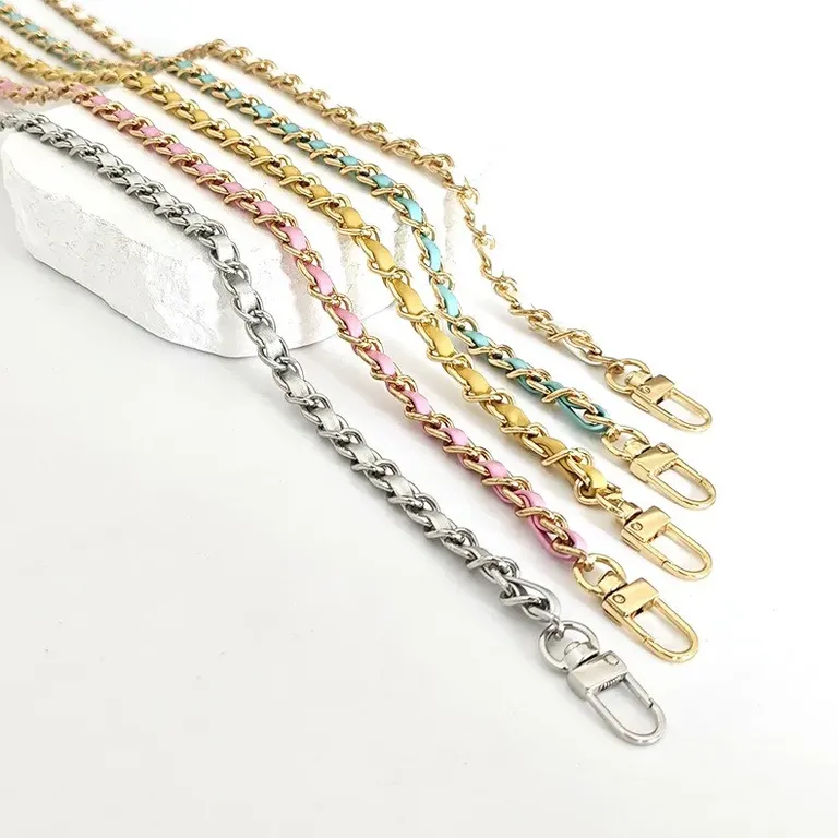 Hot Cross Body Wear Leather Metal Chain Bag With Summer Girl Bag Fashion Chain Pu Leather Single Strap Lanyard - view 1